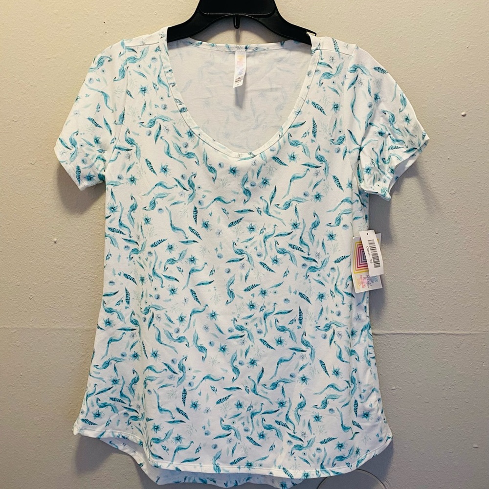 LuLaRoe Classic T - Small  NWT peacock print